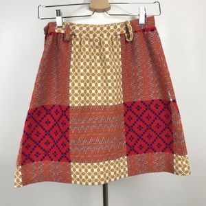 Vintage dandelion patchwork mini skirt
